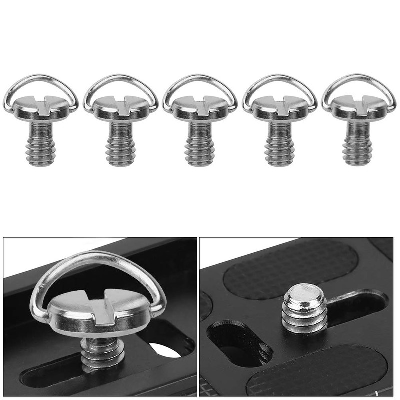ASHA Camera Screw, 5PCS 1/4" Stainless Steel Male Thread Hinged