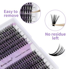 40/50D Cluster Lashes Individual Lash Clusters 12-16mm Mixed Length C/D Curl Eyelash Light DIY Lash Clusters Thin Band Eyelash Soft Lashes that Look Like Eyelash Extensions(40/50D-D,12-16mm Mixed)