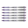 uni-ball Vision Elite Stick Roller Ball Pens, Bold Point, Purple Ink, 6 Pens