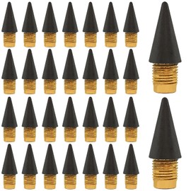 30 Pcs Inkless Pencil Replaceable Refill, Infinite Pencil Replaceable Refill Nib, Graphite Nib Metal Inkless Eternal Pencil Head, Everlasting Pencils Replacement Head for Writing Drawing Office School