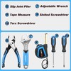 REXBETI 10-Piece Kids Tool Set with Real Hand Tools, Blue