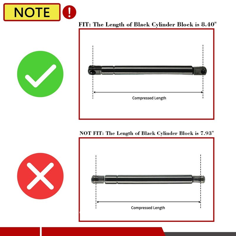 A-Premium Tailgate Rear Trunk Lift Supports Shock Struts Compatible with
