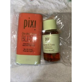 Pixi on the go Blush Juicy & Pixi Vitamin C Tonic Brightening Toner Travel Sizes
