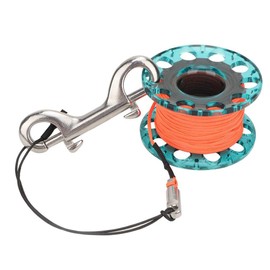 Dive Reel, Reel Diver, Reel Diving, Finger Reel, Scuba Diving Spool Reel, Lightweight Plastic Mini Finger Reel Spool with Double Carabiner Spool, 30 Metre Lead for Diving, Snbelling Underwater (Blue)