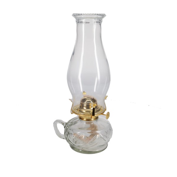 B&P Lamp® Clear United Hearts Finger Lamp with Brass Plated