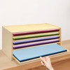 PROLEE Construction Paper Organizer 20" x 13.5", Solid Wood 6
