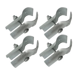 1-3/8" x 1-3/8" Chain Link Fence T-Clamps End Rail Clamps Chain Link Fence End Rail Clamps Dog Kennel Panel Clamps Galvanized Steel End Clamp 4pcs