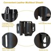 Leather EDC Belt Organizer for Men, Multitool Sheath for Belt,