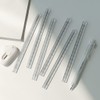 Transparent Acrylic Ruler Portable Mathematics Ruler Triangular Prism Ruler For