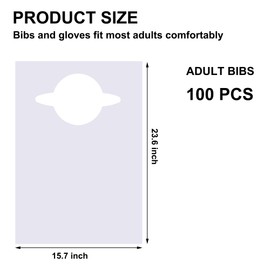 MGTECH 100pcs Disposable Bibs for Adults, Crab Bibs Crawfish Bibs Lobster Bibs Shrimp Boil Bibs for Seafood Boil Party Supplies