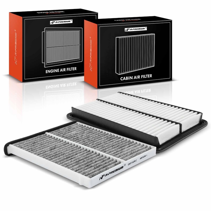 A-Premium 2-PC Engine & Cabin Air Filter with Activated Carbon