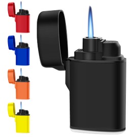 Navpeak Mini Lighter Windproof Torch Jet Candle Lighter Plastic Refillable Butane Gadget for Men & Women, Pack 5 (Butane Included)