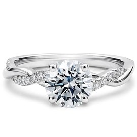 Molioaki 2.16 Carat (ctw) moissanite engagement rings for women Platinum Plated Silver ring moissanite rings-8.5-