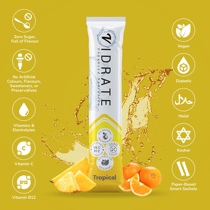 Electrolytes Powder - Hydration Sachets Packed with Vitamins - Zero
