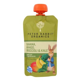 UD_Peter Rabbit Organics Case of 10-4.4 Oz. Veggie Snacks Mixed Flavors Kale Broccoli Mango Banana