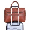 HLC 18 Inch Full Grain Leather Briefcase messenger shoulder bags