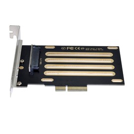Cablecc PCI-E 3.0 x4 Lane to U.2 U2 Kit SFF-8639 Host Adapter for Intel Motherboard & 750 NVMe PCIe SSD Black