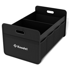 K KNODEL K KNODEL Car Trunk Organizer, Foldable Organizer for Car, Automotive Consoles & Organizers, Storage with Reinforced Handles (Small, Black)