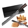 20.5 cm Brotmesser mit Wellenschliff, Extra Scharfe Klinge aus hochwertigem