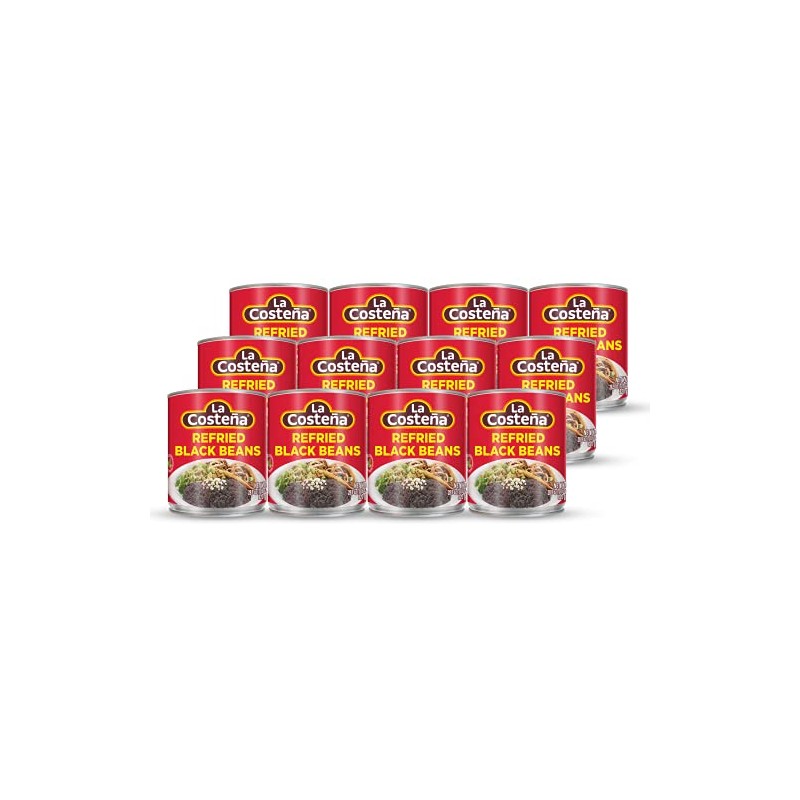 La Costeña Refried Black Beans - Ready-to-Eat Canned Refried Beans