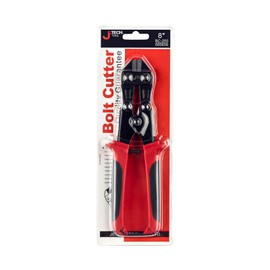 Jetech 8 Inch Mini Bolt Cutter, Multi-Functional Portable Compound Cutting Action Cutter with Heat-Treated Cr-V Alloy Steel Blades, Ergonomic Plastic Grip Handle for Bolts, Threaded Rods, Mesh, Wires