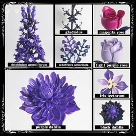8 bloques de construcción de ramo de flores Exquiste, colección de flores botánicas artificiales para decoración o exhibición, regalo memorable para más de 14 niños, niñas o adultos