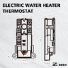 Zero KST202 Single Element Electric Thermostat,Water Heater Thermostat,Single Throw，UL Certification,Black