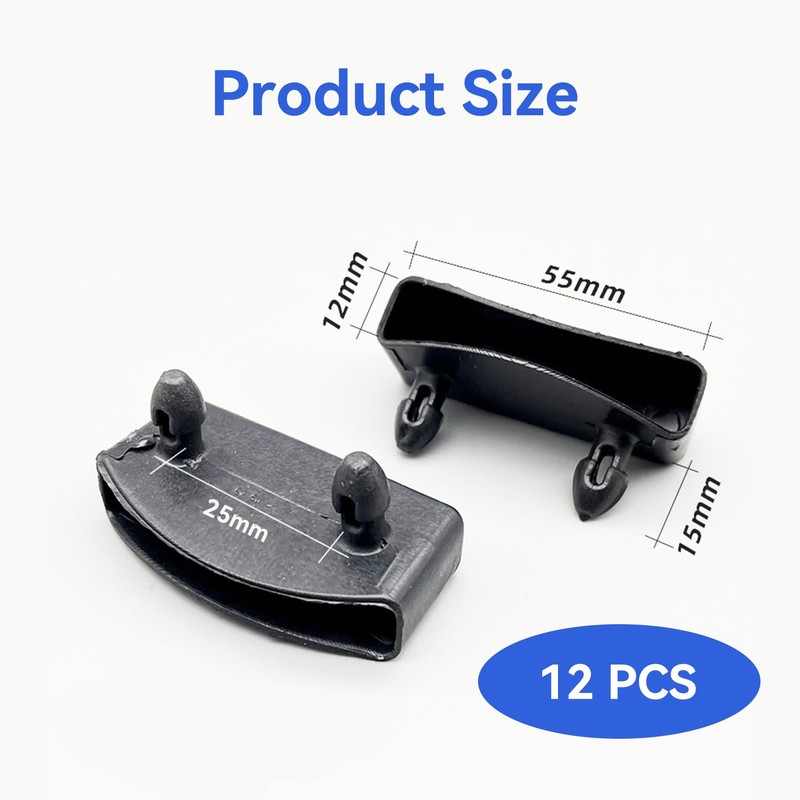 12 Pcs Plastic Bed Slat Holders, Bed Slats Holders, Black