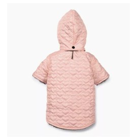 Zack and Zoey XL Zack & Zoey Elements Quilted Hearts Dog Coat Jacket With Removable Hood Pink