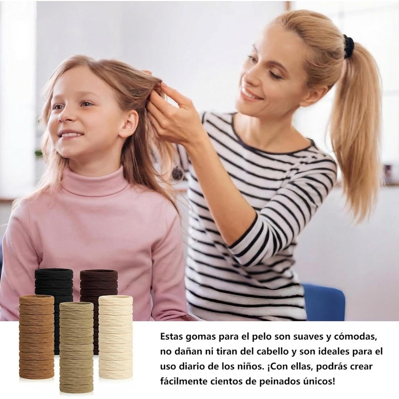 TOAO 80 Pcs Ligas para Cabello Elásticas, elegantes lazos para