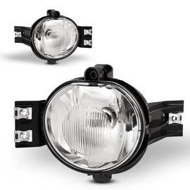 AUTOFREE Fog Lights for Dodge 2002-2008 RAM 1500 PICKUP/ 2002-2009 Dodge RAM 2500 3500 PICKUP/ 2002-2008 Dodge RAM 4000 with Bulbs 9006 12V 51W OE Fog Lamps Assembly- 1 Pair (Clear Lens)
