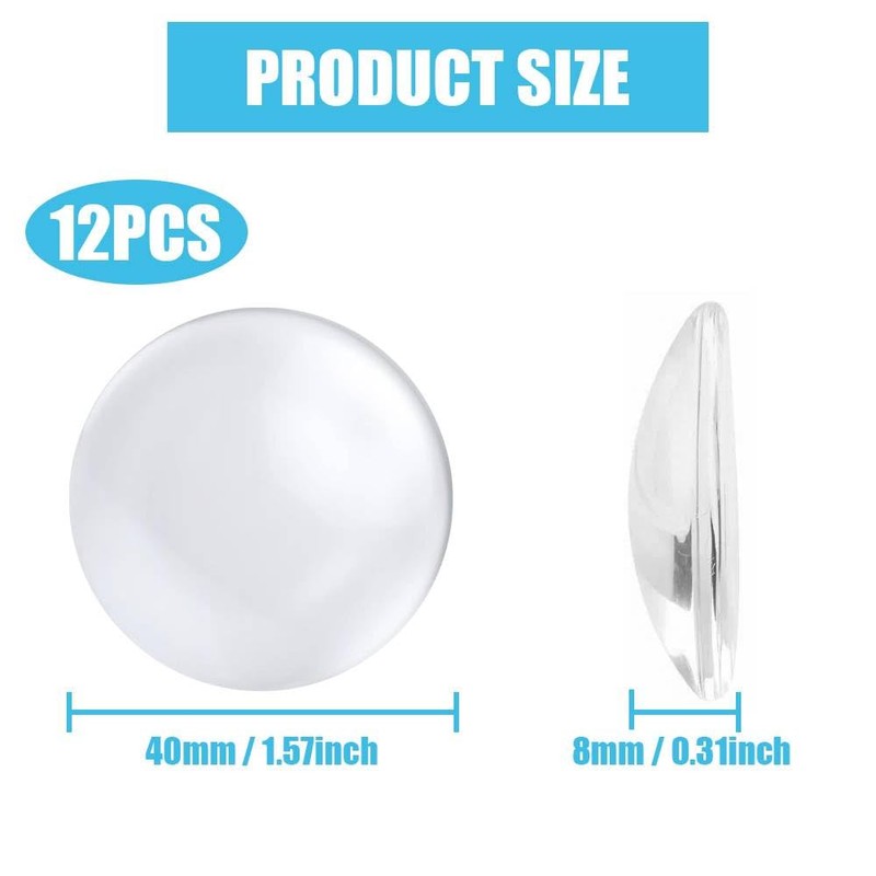 Funalix Türstopper Wand,12 Stück Silikon Runde Selbstklebend Schutz Türstopper,Wiederverwendbar Türgriff