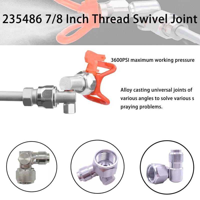 YESHINDA 2pcs 235486 7/8 inch Thread Swivel Joint Fits for
