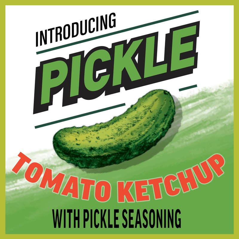Heinz Tomato Ketchup with Pickle Seasoning, 13.5 oz Bottle