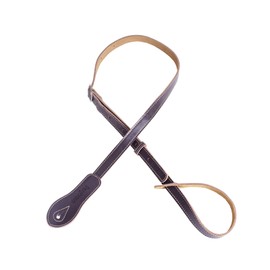 Rayzm Mandolin Strap, Genuine Leather Strap with Suede Backing, Quality Leather Belt for Mandolin/Ukulele, Adjustable Length (Brown)