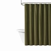 Brooklyn Loom Solid Cotton Percale Olive Green Shower Curtain, Solid