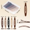 MOTIBACK Metal Snap Hair Clips 20Pcs - Durable Non-Slip Hair