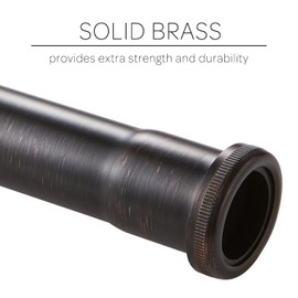 Brass Slip Joint Extension Tube 1-1/4” OD x 12” with Nut and Rubber Washer, P Trap Extension Tube, Sink Drain Tailpiece Tube Extension, Oil Rubbed Bronze