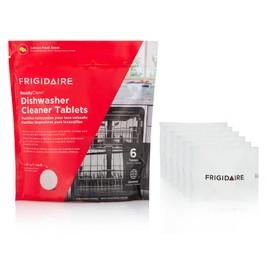 Frigidaire ReadyClean Probiotic Dishwasher Cleaner 6 Tablets, White, 6 Count
