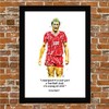 Liverpool - Kenny DALGLISH Quote Framed Illustration Print Poster