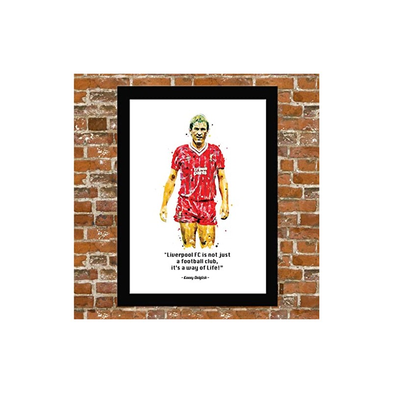 Liverpool - Kenny DALGLISH Quote Framed Illustration Print Poster