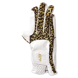 MIC 39 GOLF FIT39 Gloves, Unisex, MGF-220N, Right Handed (Left Handed), Leopard/White, L Size