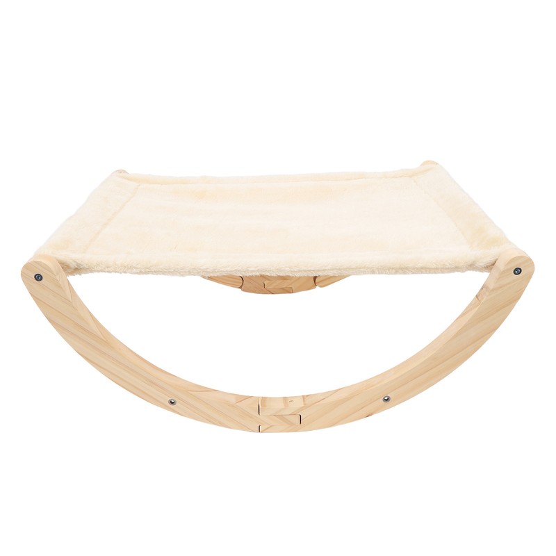 Wooden Cat Hammock Foldable Antislip Easy To Assemble Elevated Pet