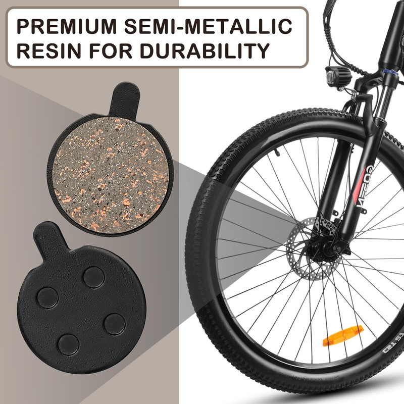 5 Pairs Bike Brake Pads, Low Noise Disc Brake Pads