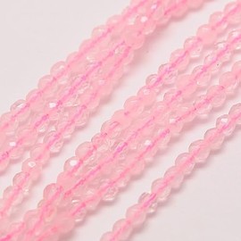 Airssory 110~130 Pcs 3mm Natural Rose Quartz Beads Strands Faceted Round Small Loose Crystal Gemstone Bead Spacer for Bracelets Necklace Making