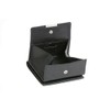 Small Leather Boxed Style wallet with large coin compartment LEAS,