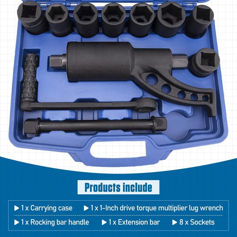 Fxsomgt Torque Multiplier Wrench Set 11PCS Heavy Duty Torque Wrench