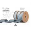 Vitalizart Dusty Blue Velvet Ribbon Set 1 Inch Double Faced