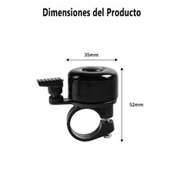 MNSYJK 2 Campana de Aleación de Aluminio para Automóvil,Timbres de Bicicleta para Adultos Y Niños,Apta para Bicicleta de MontañA el Carretera (Negro)