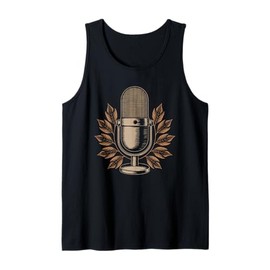 Vintage Microphone Music Lover Tank Top